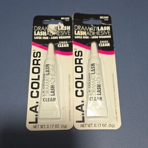 L.A. Colors Dramatilash Lash Adhesive Clear, 0.17 oz- 2pk